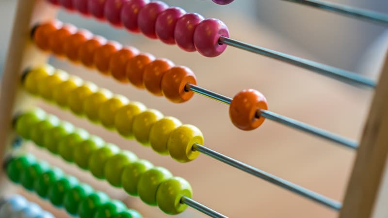 Close Up Of Colorful Abacus