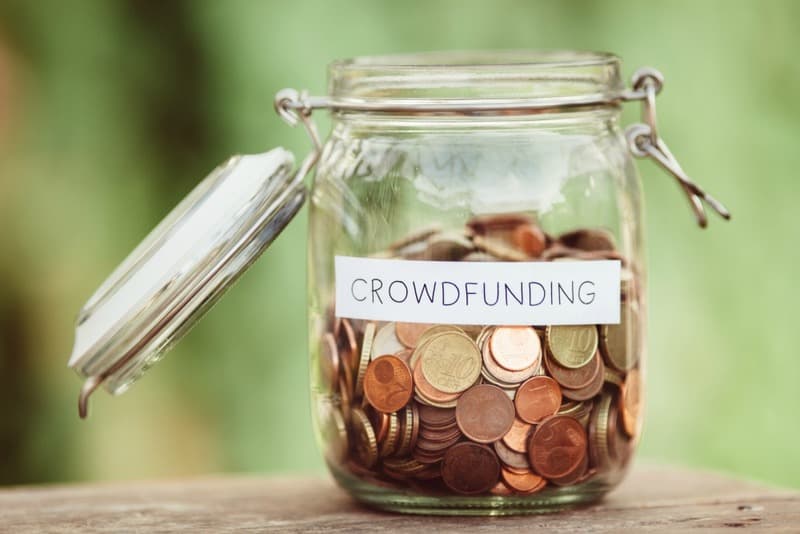 Crowdfunding money jar image