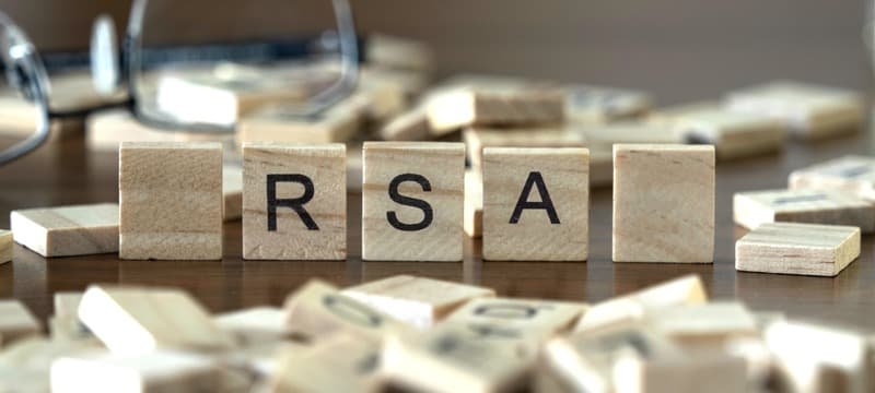 Rsa the word or concept represented by wooden letter tiles